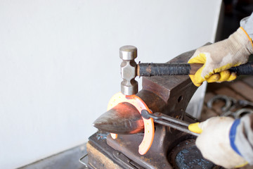  A blacksmith's and farrier tools