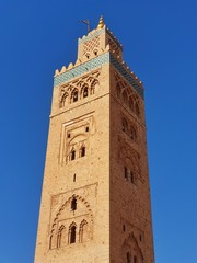 Fototapeta premium Vue du minaret de la mosquée Koutoubia à Marrakech au Maroc