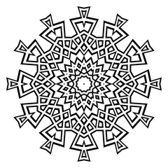 Colored Mandala. Vintage decorative elements. Hand drawn background. vector illustration.