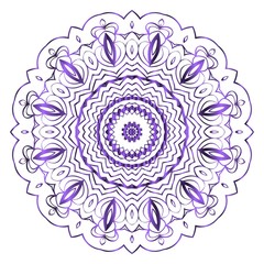 Beautiful round flower mandala. Vector illustration. Abstract.