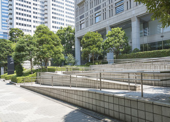 車いす利用者のためのスロープ（東京都新宿区）