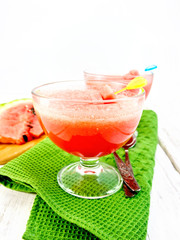 Jelly airy watermelon on light board