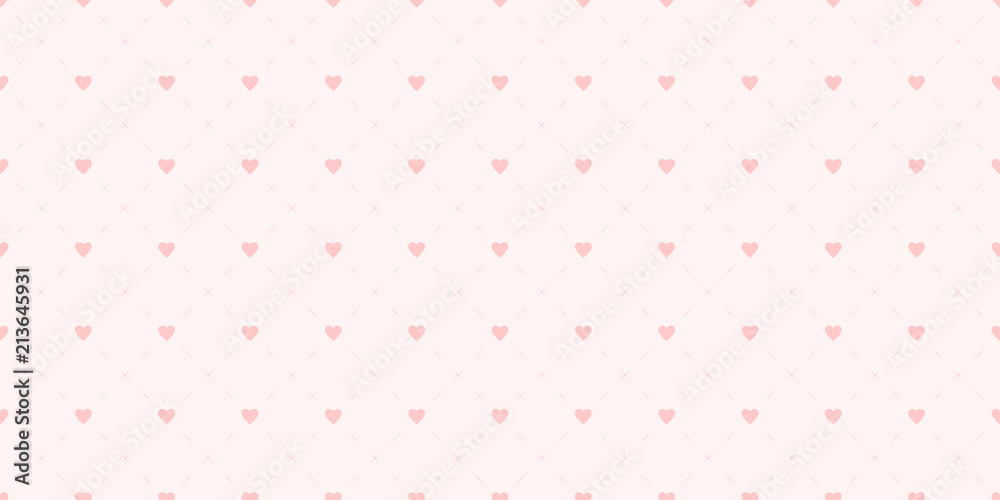 Poster Background pattern seamless heart shape and diagonal dash line pink two tone abstract vector design.