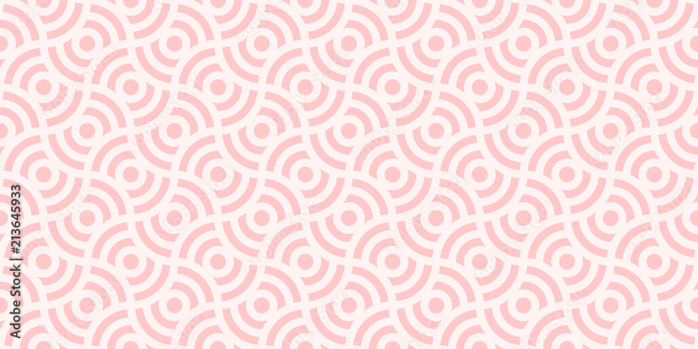 Poster Background pattern seamless circle pink two tone geometric abstract vector design.