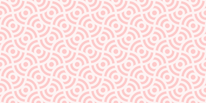 Background pattern seamless circle pink two tone geometric abstract vector design.