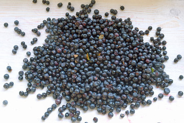 fresh berry - blueberry on a wooden surface