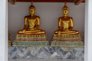 Golden Buddha of Wat Pho temple in Bangkok