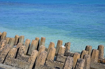 Beautiful beach and coast on a sunny day in Penghu, Taiwan