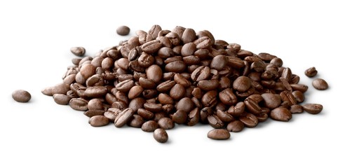 coffee beans isolated on white