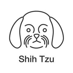 Shih Tzu linear icon