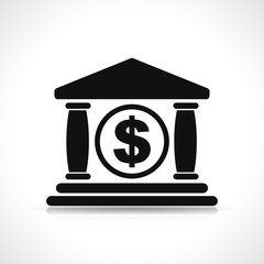 bank icon on white background