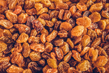 Sweet raisins background