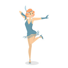 Beautiful female burlesque dancer