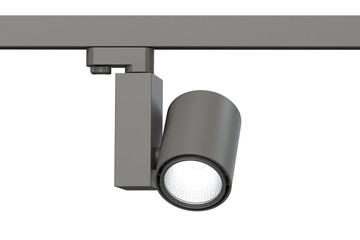 LED white light for lighting exhibition space and shops. Isolate on white background.  3d render of the lamp model.