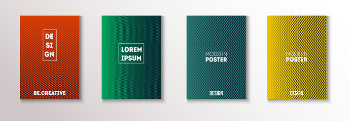 Minimal Covers, Vector Hipster Abstract Brands Design. Magenta, Cyan, Yellow Corporate Identity Blend Tech Halftones. Business Minimal Covers, Cool Retro Ad Music Party Poster Bright Gradient Stripes.