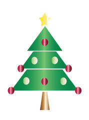 Christmas tree vector illustration isolated on white background