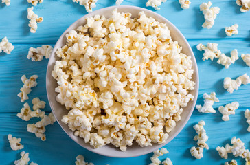 Popcorn snack in bowl
