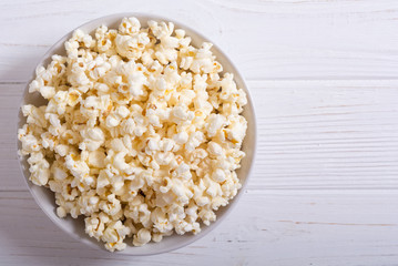 Popcorn snack in bowl