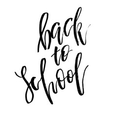 Welcome Back to School. Lettering text logo isolated on white background