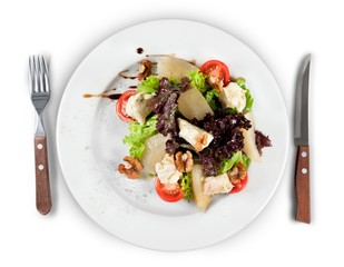Salad with Cheese and Pears