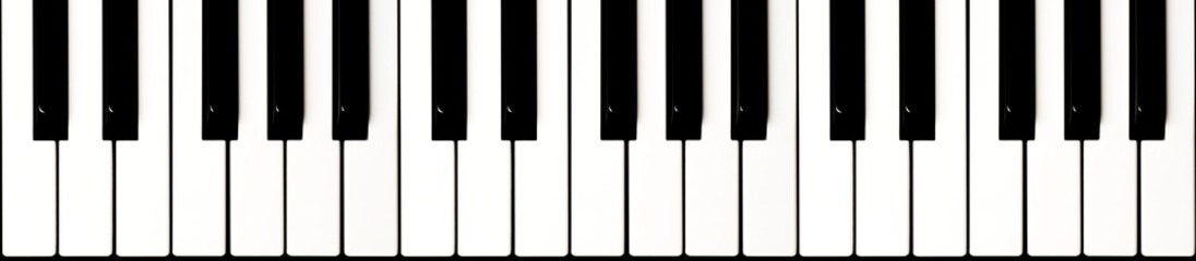 Obraz premium Black and white piano keys