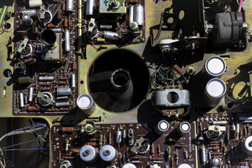 removed old television set