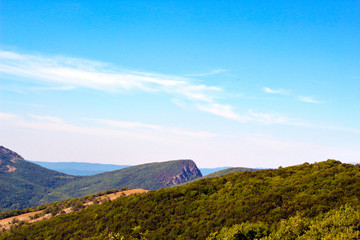 mountain landscape and sky
