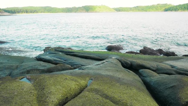 Scenic view and beautiful landscape of Krating Cape at Nai Harn beach, Phuket, Thailand 