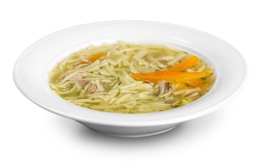 bowl of chicken noodle soup