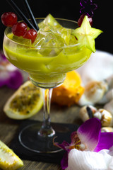 Exotic Green Cocktail