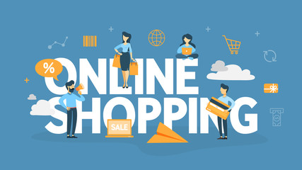 Online shopping concept illustration