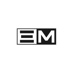 Initial Letter EM Logo Template Design