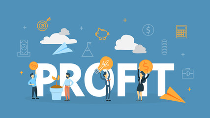 Profit concept illustration