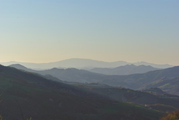 Nebbia sulle colline marchigiane