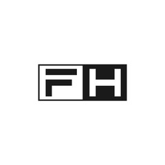 Initial Letter FH Logo Template Design