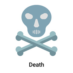 Death icon vector sign and symbol isolated on white background, Death logo concept