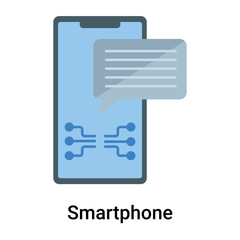 Smartphone icon vector sign and symbol isolated on white background, Smartphone logo concept