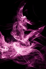 Purple smoke on black background