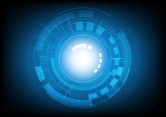 Abstract innovation technology and digital hi tech background, vector illustration