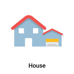 House icon vector sign and symbol isolated on white background, House logo concept