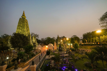 Mahabodhi Temple Complex in Gaya district in the state of Bihar, India