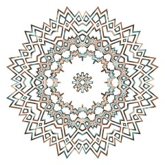 floral mandala, decorative ornament. design for print fabric, tatto. vector.