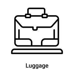 Luggage icon vector sign and symbol isolated on white background, Luggage logo concept