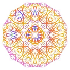 Creative floral mandala, decorative ornament. design for print fabric, tatto. vector.