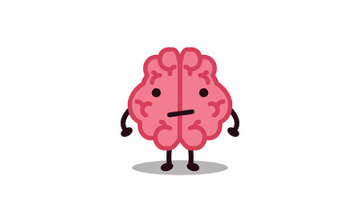 Brain Cartoon Vector Illustration