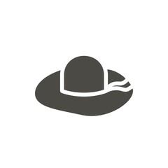 Sun hat icon vector. Summer protection symbol isolated. Trendy flat ui sign design. Sunhat graphic p