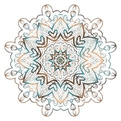 Obraz premium floral mandala, decorative ornament. design for print fabric, tatto. vector.