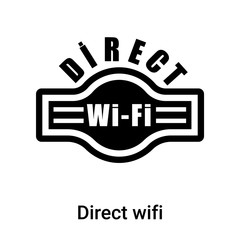 Direct wifi logo icon vector sign and symbol isolated on white background, Direct wifi logo logo concept