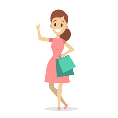 Woman holding shopping bags