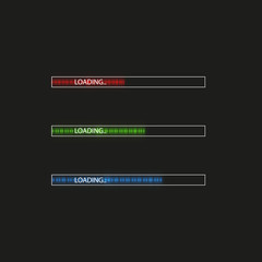 Progress loading bar with lighting. Concept technology. Vector illustration